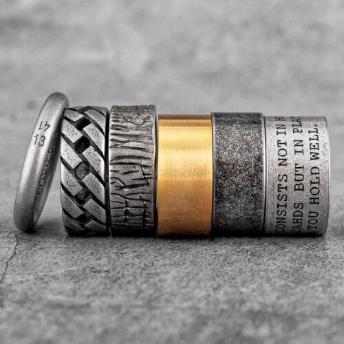 Simple Vintage Black Stainless Steel Mens Womens Rings Charm Trendy For Couple Girl Boyfriend Jewelry Creativity Gift Wholesale