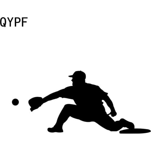 QYPF 15.3*7CM Coolest Baseball Car Stickers Decor Silhouette Vinyl C16-0600