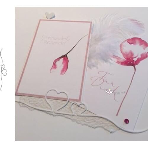 Mmao Crafts Metal Steel Cutting Dies New Love strip decoration Stencil For DIY Scrapbooking Paper/photo Cards Embossing Dies