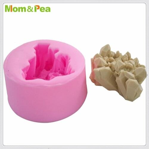 Mom&Pea MPA1913-6 Crystal Shaped Silicone Mold Cake Decoration Fondant Cake 3D Mold Food Grade