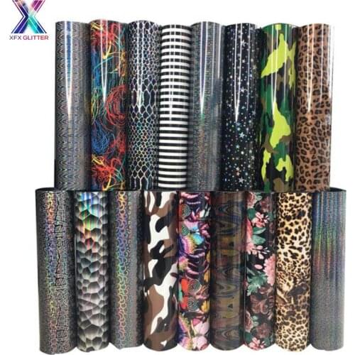 XFX HTV Vinyl 1 Sheet 25cmx100cm Beautiful Color TPU Heat Transfer Vinyl Heat Press Cutting Plotter HTV Iron on Film DIY Cricut