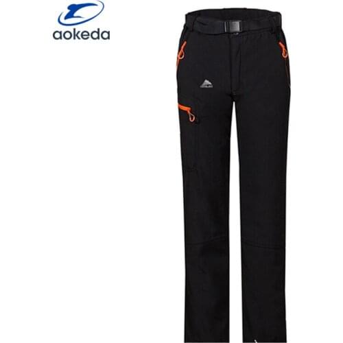 Womens Winter Fleece Soft Shell Ski Suit Outdoor Plus Velvet Waterproof Padded Hiking Pants Travel Camping Hiking Trousers