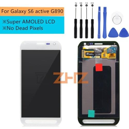 For Samsung Galaxy S6 active LCD G890 G890A Display Touch Screen Digitizer Assembly Replacement for samsung g890 display Parts