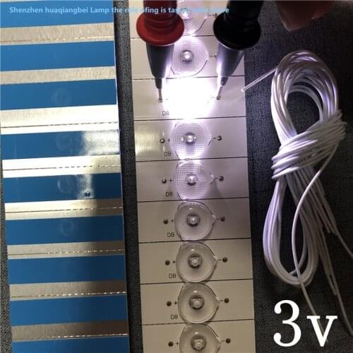 100%NEW 3V SMD Lamp Beads with Optical Lens Fliter for LED TV Repair Sanyo 55CE5129H1 HK55D10-ZC14A-03 303HK550037