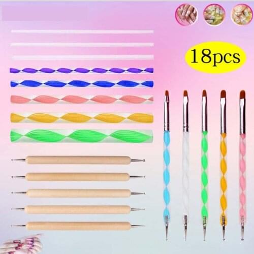 18pcs Mandala Dotting Tools for Painting Rocks Mandala Painting Dotting Stencil Dot Mandala Kit Nail Rock Fabric Wall Art