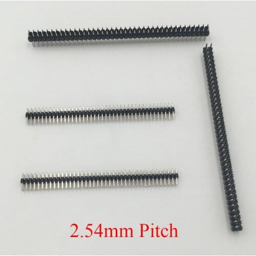 21mm 23mm 25mm 30mm Length 2x40 2*40 Pin Length 80P 2.54mm Pitch Double Dual Row Straight PCB Male IC Connector Pin Header Strip