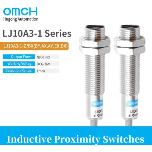 OMCH industrial automation non-flush inductive proximity switch LJ10A3-2-Z/EX DC 2-wire normally open