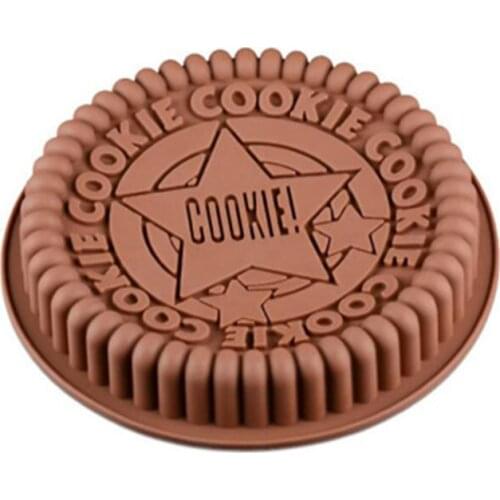 3D Round Chocolate Biscuits Mold Oreo Cookie Silicone Molds Nonstick Pudding Pan Large Mousse Cake Baking Mould