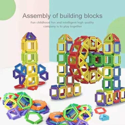 40PCS Childrens colorful plastic splicing blocks puzzle kindergarten teaching magic splicing boys and girls 3-6 years old