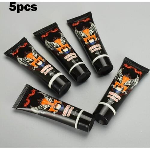 5x 30ml Natural Transfer Gel Mild Formula Stencil Stay Skin-friendly
