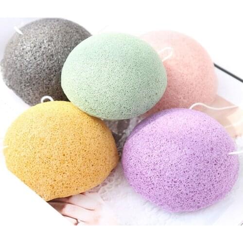 70*40 Natural Giantarum Konjac Facail Cleaning Sponge Konnyaku Exfoliator Bathing Washing Makeup Remover Puff Beauty Tool