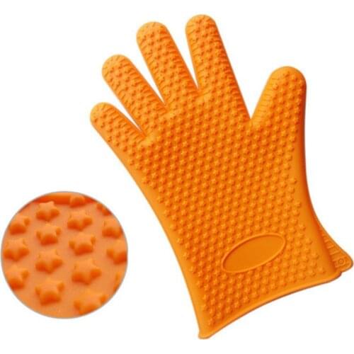 80 pcs Silicone Heat Resistance Gloves Stars Microwave Oven Gloves 190g