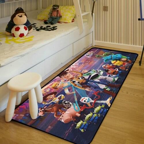 80x160cm Toy Stroy Baby Play Mat Floor Mats Anti Slip Mat Cartoon Printed Pattern Carpet Bathroom Door Living Room Rug