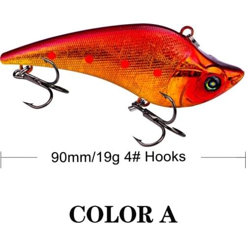 9cm 19g VIB Lure Hard Artificial Fishing Vibe Lipless 2021 New Plastic Vibration Noisy Rattle Sinking Vibrator Bait