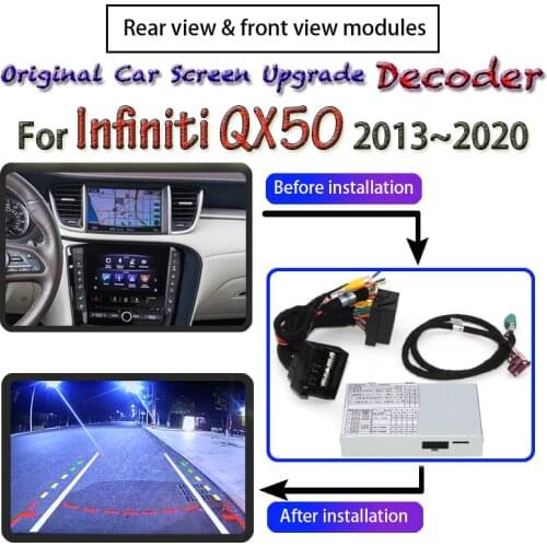 For Infiniti QX30 QX50 QX60 QX70 2013~2020 Rear View Camera Adapter Reverse Original Car Screen Upgrading Camera Module Decoder