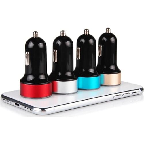 JONSNOW 5V 3.1A Dual USB Car Charging Adapter Digital LED Voltage Current Display Auto Vehicle Metal Charger for Phone Tablet