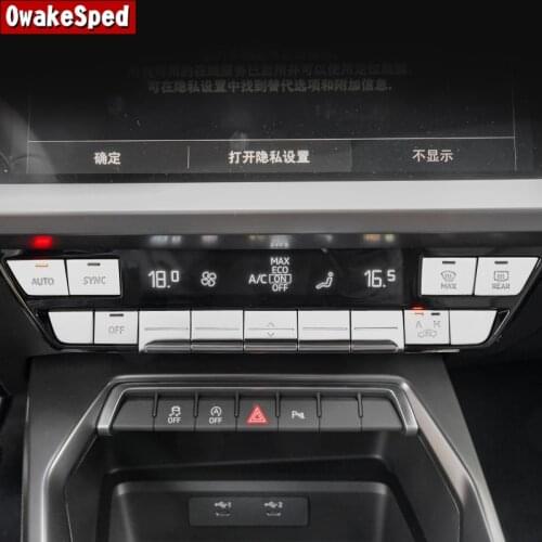 Car Styling Center Console Air Conditoning Button Decoration Sticker Trim For Audi A3 2021 Interior Auto Accessories