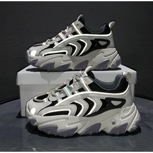 White Shoes Womens 2021 Spring New Style Korean-Style Thick Bottomed Casual Sports Student Platform Running Shoes