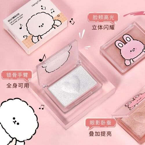 Glitter Highlighter Powder Shiny Palette Makeup Glow Face Contour Long Lasting Shimmer Illuminator Ginger Highlight Cosmetics