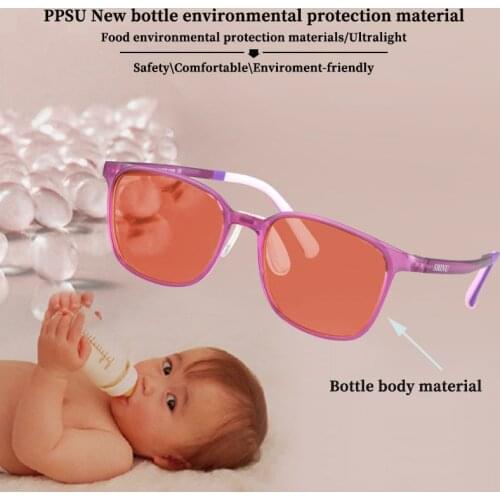 Childrens glasses 2021 PPSU plastic eyeglasses blue light blocking computer lenses kids pink glasses frame No diopter glasses