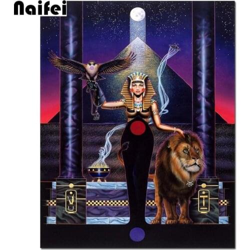 DIY Diamond Embroidery pyramid Egyptian Queen lion 5D Diamond Painting,Cross Stitch,3D,Diamond mosaic new year decoration gift