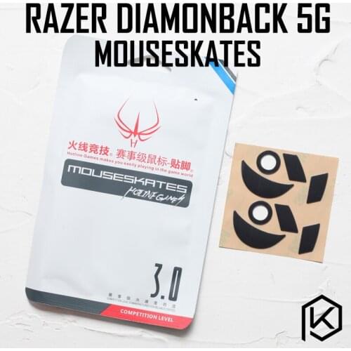 Hotline games 2 sets/pack competition level mouse feet skates gildes for razer diamonback 5g 0.6mm thickness
