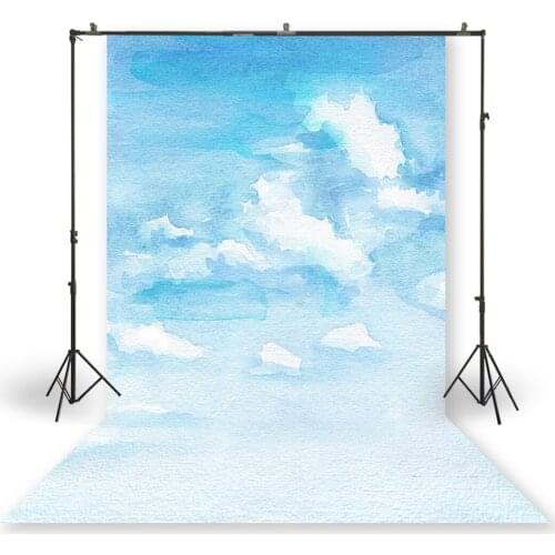 HUAYI Photography Backdrop Newborns Baby Birthday Studio Photo Background Watercolor Painted Clouds Sky Photo Backdrops XT-7273
