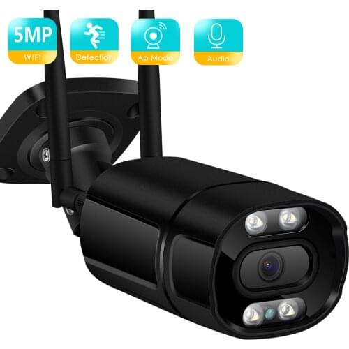 BESDER 5MP Wifi Camera IP Outdoor Ai Human Detect Audio 3MP 2MPHD IP Camera Color Infrared Night Vision Security CCTV Camera P2P