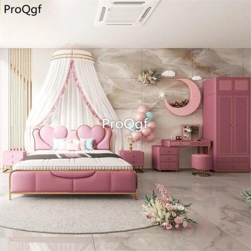 Prodgf 1 Set heart series Countryside Bedroom Bed