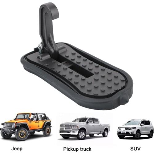 LEEPEE Safety Hammer Auxiliary Foot Pegs Doorstep Foldable Car Door Step Pedal Universal Auto Rooftop Luggage Ladder Hooked
