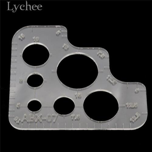 Lychee Life 1pcs R Rules Rounded Corners Handmade Acrylic Leathercrafts Tools DIY Sewing Accessory