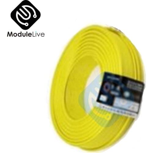 Stranded of YELLOW 10M UL-1007 24AWG Hook-up Wire 80C / 300V Cord DIY Electrical Flexible