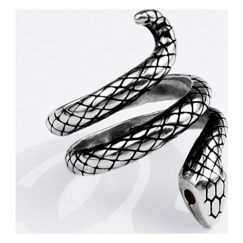 Fashion Rings for Women Vintage Snake Ring Hiphop Punk Silver Rings Party Birthday Fashion Jewelry Gift