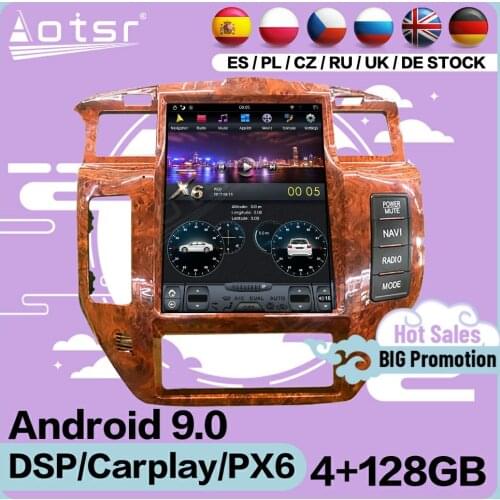 128G Tesla Screen Multimedia Stereo Android Player For NISSAN PATROL 5 Y61 GPS Navigation Receiver Audio Radio Head Unit