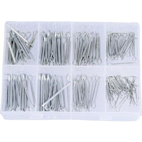 175 PC Galvanized Zinc Alloy Split Cotter Pins Fixing Set Assortment Kits Tool for Use With Cars/Lorry/Towing/Caravans/Machinery