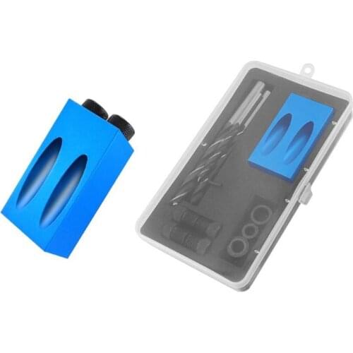 7/14/34pc Woodworking Guide Positioner Kit 15 Degree Angle Locator Bits Hole Jig Woodwork Guide Clamp Locator Set Kit Hand Tools