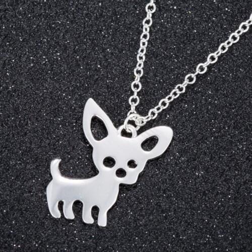 2020 New Golden Cute Puppy Pet Dog Shaped Necklace Punk Fashionable Animal Necklace Chain Fashion Girl Style Jewelry ожерелье