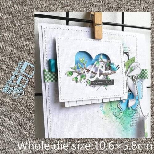 New Design Craft Metal stencil mold Cutting Dies letters frame decoration scrapbook die cuts Album Paper Card Craft Embossing