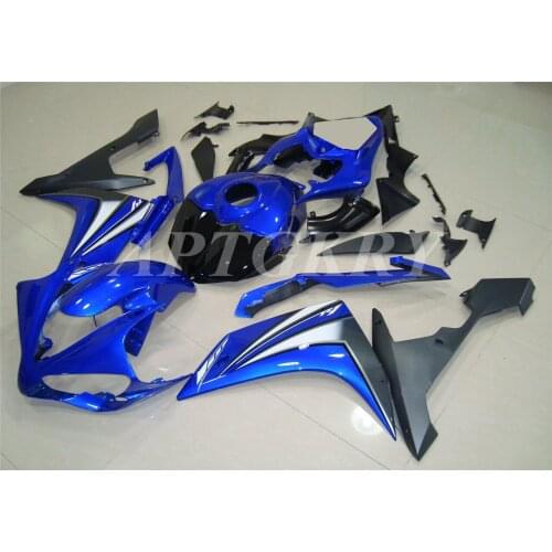 New ABS Plastic Shell Motorcycle Fairing kit Fit For YAMAHA YZF R1 2007 2008 YZF-R1 YZF 1000R Bodywork set Blue Black