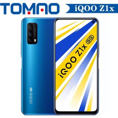 Original New Vivo IQOO Z1X 5G SmartPhone 120Hz Screen Octa Core Snapdragon 765G 6GB 8GB RAM 64GB 128GB 256GB ROM 5000mAh 33W