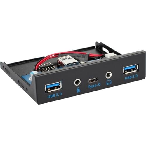 3.5'' USB 3.1 Type-C Front Panel Used For The Optical Drive To Expand The Chassis 5 Ports Support With Microphone Input Audio