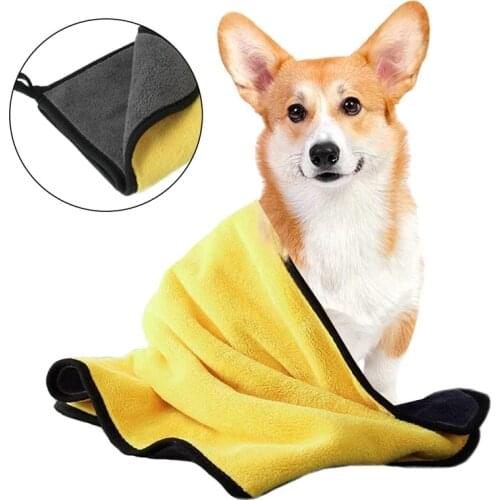 Pet Bath Towel Super Absorbent Microfiber Drying Towel For Dogs and Cats Pet Puppy Kitten Shower Cleaning Towel Easy-cleaning