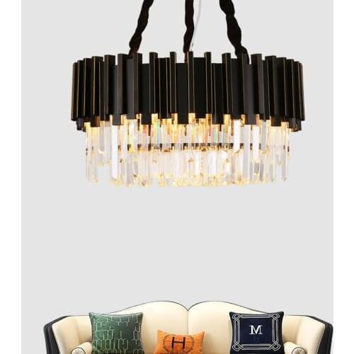 Postmodern crystal chandelier living room Nordic designer simple personality bedroom villa hotel light luxury restaurant lamps