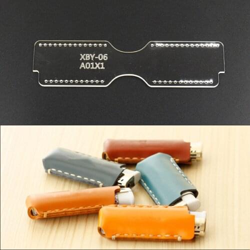 Clear Acrylic Storage Bag Pattern Stencil Template Leather Craft DIY Tool