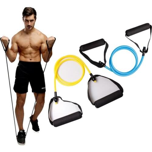Gym Equipment Resistance Bands with Handles Yoga Pull Rope Elastic Fitness Exercise Tube Band for Home Workout Strength Training