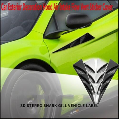 Carbon Car Hood Air Intake Flow Vent Fender Sticker Cover For Opel Astra H J G Insignia Mokka Corsa Vectra Zafira Infiniti