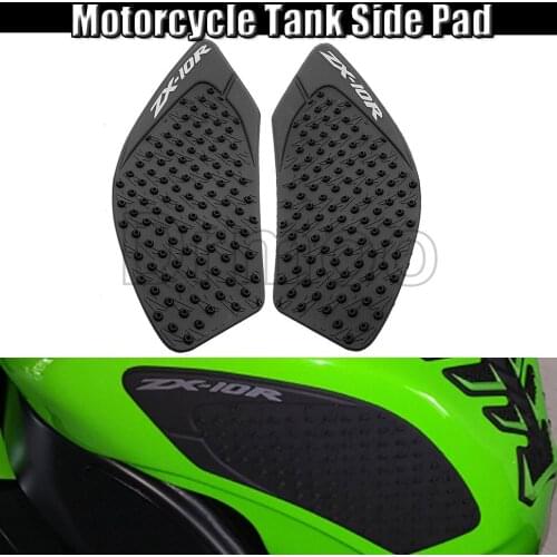 Motorcycle 1 Pair Protector Anti Slip Tank Pad Stickers Gas Knee Grip Traction Side Decal Cover For Kawasaki ZX10R 2008-2010