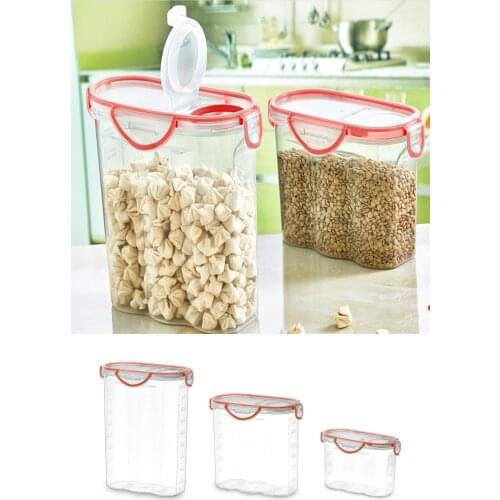 Sampurchase Lock Clamshell Food Supplies Storage (2,4 L)