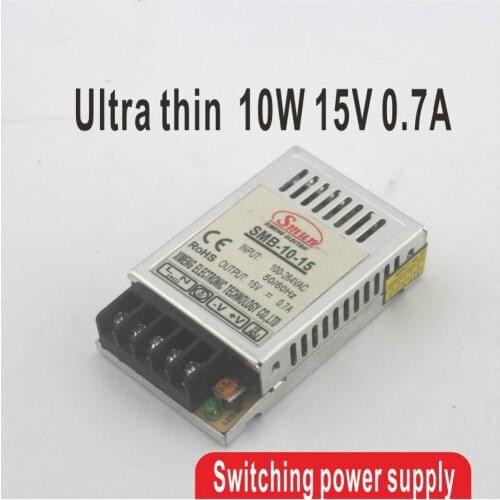 10W 15V 0.7A Ultra thin Single Output Switching power supply for LED Strip light 90V-260V AC Input