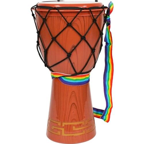 12 Inches Djembe Simulation Hand Drum Early Educational Musical Instruments Toy - Brown